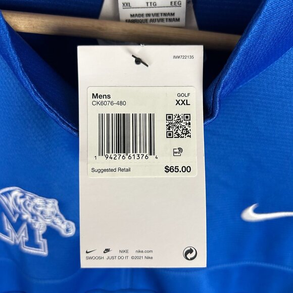 Nike 1 Cent Memphis Tigers XXL NWT Jacket Quarter Zip Penny Hardaway Sideline - Picture 5 of 6
